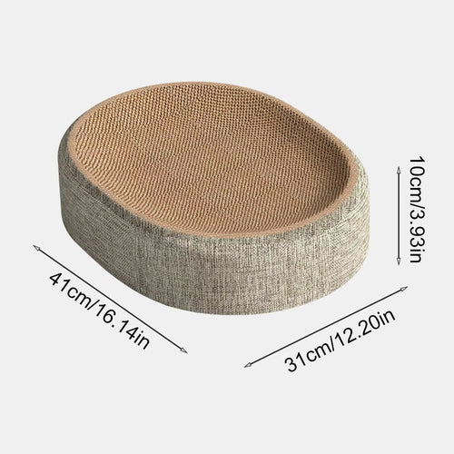 Oval Shape Scratch Pad for Cats Sisal Scratching Cat Bed Multifunctional Pet Sleeping Mat Cat Scratch Bed for Cats to Rest
