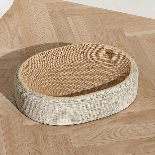 Oval Shape Scratch Pad for Cats Sisal Scratching Cat Bed Multifunctional Pet Sleeping Mat Cat Scratch Bed for Cats to Rest